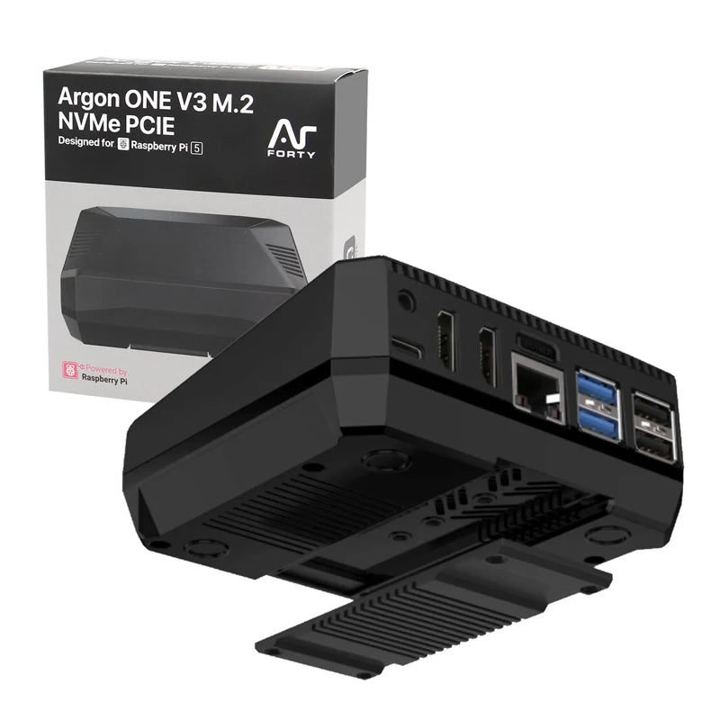 Argon ONE V3 M.2 NVME Case for Raspberry Pi 5 Aluminum Shell Bulit-in PWM Fan Heatsinks for RPI 5