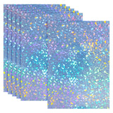 12Sheets Printable Holographic Sticker Paper Vinyl Sticker Paper A4 Waterproof Quickly Stickers for Laser Printer Inkjet Printer