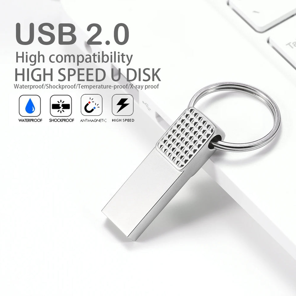 USB Flash Drive Fashion Memory Stick 128GB 64GB 32GB Light Pen Drive 16GB Metal USB Stick 512M Mini External Storage 256MB 128MB