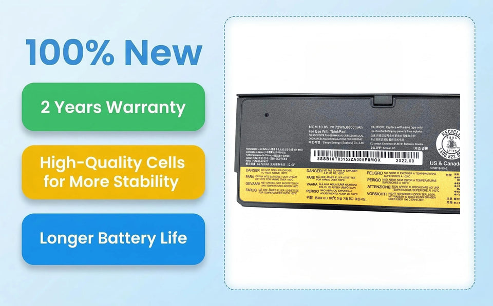 New 01AV427 72Wh Laptop Battery For Lenovo ThinkPad T470 T480 T570 T580 P51S P52S 01AV428 01AV492 01AV423 01AV425 SB10K97584