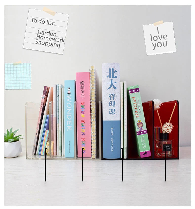 Acrylic File Organizer for Desk,File Holder for Home Office,Book Organizer for Letter,Document,Notebook,Binder,Purse,Mail