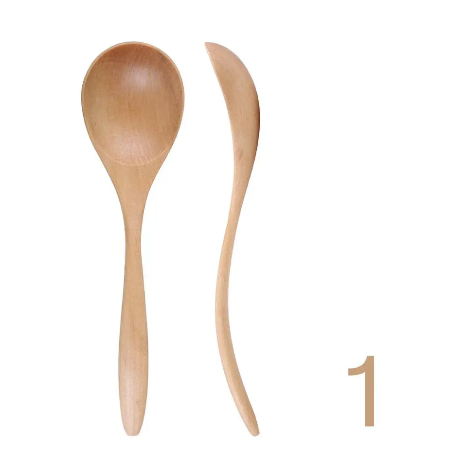 Coffee Handmade Hand-made Catering Scoop Wood Tableware Kitchen Tool Soup Spoon Wooden Spoon Cooking Utensil