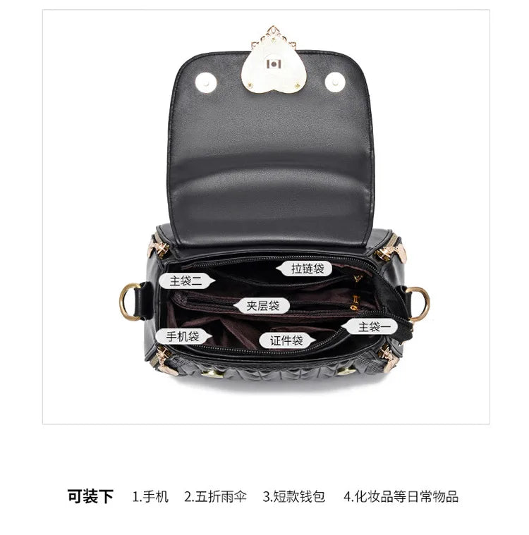 Women's Bag Fashion Lock Shoulder Square Women Handbags Casual Simple Handheld Diagonal Straddle Bag Shopping Messenger Bag