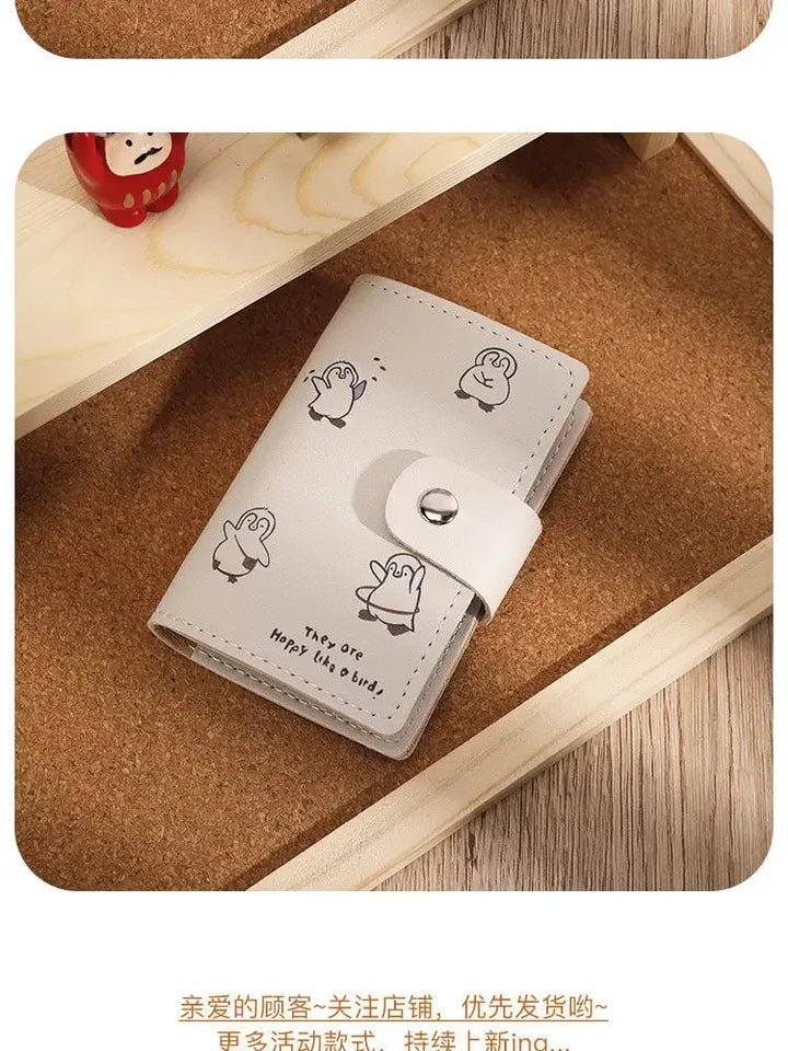 10 Slots Card Holder Business Card Photocards Holder Kawaii Credit Bank Card Case Portable Cash Clutch Wallet Desk Organizer