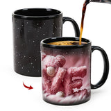 Starry Sky Temperature Sensitive Color Changing Ceramic Mug Love Confession Coffee Cup Breakfast Cups Household Drinkware