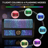 Colorful Luminous Square Bags For Woman LED Light Intelligent Touch Shoulder Bag Optical Fiber Fabric Crossbody Bag сумка