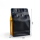 StoBag 50pcs 250g Coffee Beans Packaging Bag with Valve Aluminum Foil Heat Sealing for Powder Tea Nuts Storage Reusable Pouch