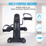 Stepper Exercise Bike LCD Screen Portable Multi-Function Foot Pedal Exerciser Peddler for Leg Arm and Knee Trainer Home Office
