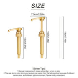 Coffee Syrup Pump Dispenser, 8 Pack of Syrup Pump for 750ml/25.4 oz Syrup Bottle, Gold Pumps for Coffee Syrup Bottle