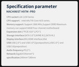 MACHINIST H97M PRO Motherboard Support  LGA 1150 Intel Core I3 I5 I7 E3 CPU DDR3 RAM SATA3.0 USB3.0 NVME NGFF M.2 M-ATX