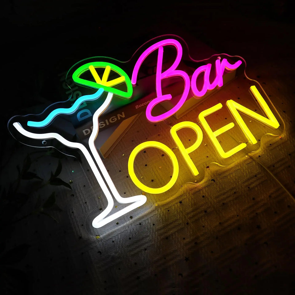 Cocktails Beer Neon Sign - Bright LED Bar Decor,  Commercial Pub & Home Bar, Grand Opening Gift for Bartenders & Brew Lovers