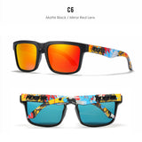 KDEAM New Arrivals Fashion Square Polarized Sunglasses For Men And Women Fishing Sun Glasses Colorful Lens With Hard Case
