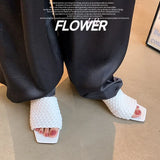 Summer Sandals Women Concise Style Slippers Weave Sandals for Girls Sexy Kitten Heel Elegant Dress Party Wedding  Sandalias