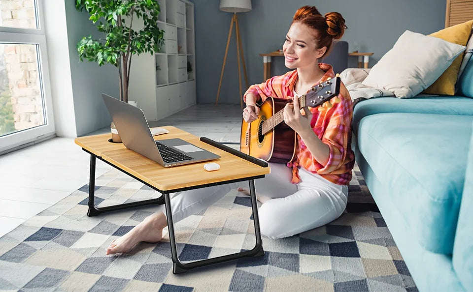 Tray table, notebook computer and writing table, dining table and notebook computer bed support