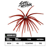 TAIYU 2-Pack Floating Sea Urchin Soft Lures, Bionic Soft Baits, TPE Material Fishing Lures for Saltwater Fishing, Commercial Pon