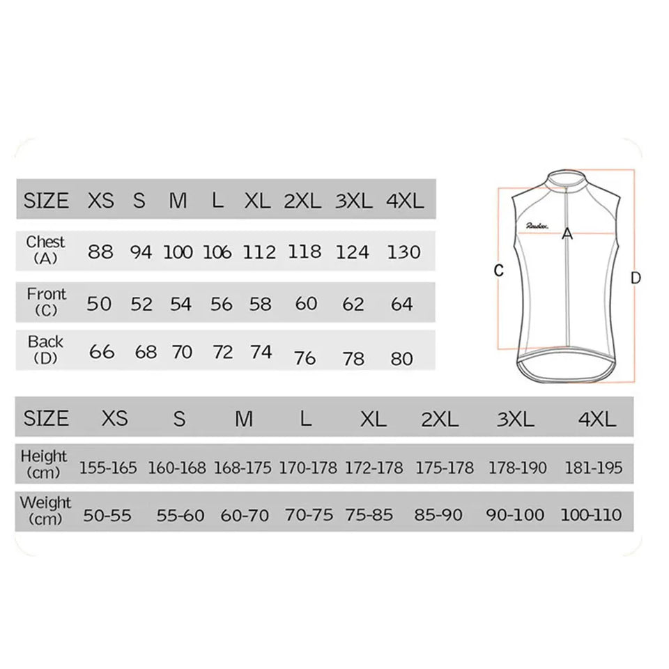 2025 RAUDAX New Cycling Sweatshirt Summer Windproof Lightweight Sleeveless Men's Mountain Bike Tops Racing Gilet Ropa Ciclismo