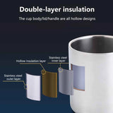 Travel Tumbler Jug Children's Milk Tea Cups Office Water Mug Double Wall 304 Stainless Steel Coffee Mug Without Lid Portable Cup