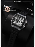 SYNOKE Digital Watches Men Sports Luminous Multifunction Waterproof Women Wristwatch Outdoor and Running Student Seven Lights