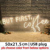 But First Coffee Neon Led Sign Lights Restaurant Cafe Neon Sign Coffee Shop Room Decor Wall Neon Light Sign For Pantry Bar