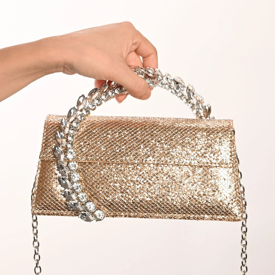 Luxury Diamond Evening Bag Clutch Satin Women Designer Handbags Crystal Silk Shoulder Crossbody Bags for Women Wedding Box Bag