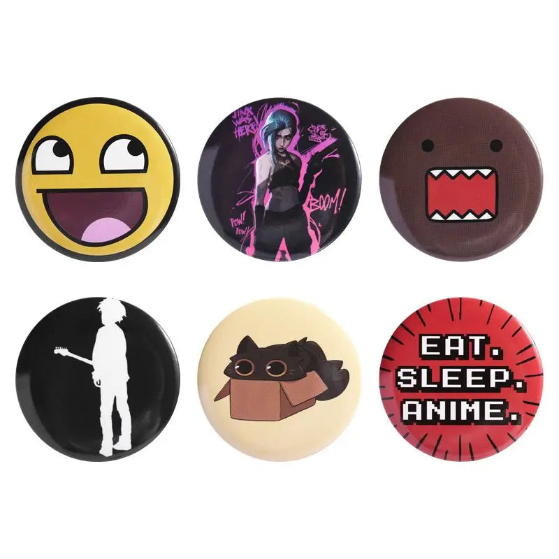 2-6pcs/set Hobby Collection Enamel Pins Reading Book Iced Coffee Knit Brooch Hiking Badges Music Korean Girls Band Jewelry
