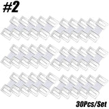 10/20/30Pcs Replacement Elastic Bandage Wrap Stretch Metal Clips Fixation Clamps Hooks First Aid Kit for Sport White/Coffee