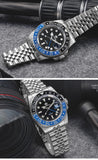 ADDIESDIVE Fashion GMT Watch for Men Super Luminous AD2050 Wristwatches Luxury Luminous 20Bar Diving Stainless Steel Man Watches
