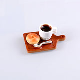 6pcs/ Set 1:12 Kitchen Toy Decoration Miniature Resin Coffee Cup Model Simulates Food And Beverage Home Tableware Decoration