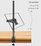 800mm DL-T902-180 Desktop Stand Full Motion 360 Degree steel Monitor Holder 10"-27" clamp base Monitor Mount Arm Load 11kg