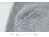 American Retro Hoodie Sweatshirt Autumn Winter Men's Loose Casual Open Cardigan Jacket Comfortable Long Sleeve Zipper Pure Wear