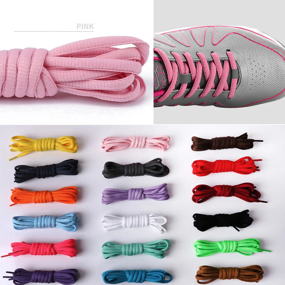 1 Pair Oval Athletic Shoelaces Half Round Shoe Laces for Sneakers,Shoelaces for Athletic Running Sneakers Shoes Boot Strings