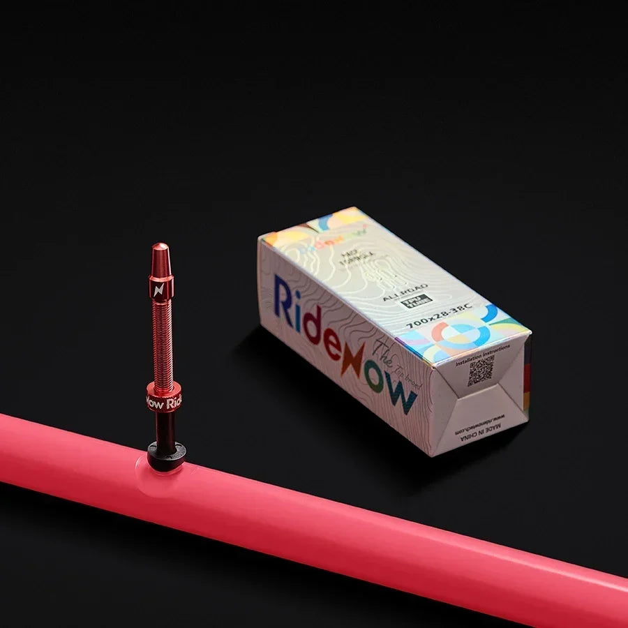 RideNow Metal Nozzle Tpu Inner Tube Removable Valve Cores External Thread Tube 700Cx18-32C/32-47C Road Bike &Gravel Presta Valve