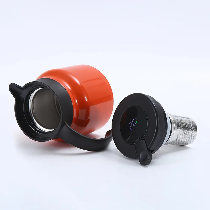 800 Large-capacity Kettle Coffee Pot Thermal Insulation Portable Teapot Coffee Filter Coffeeware with Temperature Display