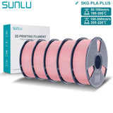 SUNLU Pla Plus 3D Filament 1.75mm Good Toughness Multicolor Neatly Wound PLA+ Filaments for FDM 3D Printing Materials 5KG