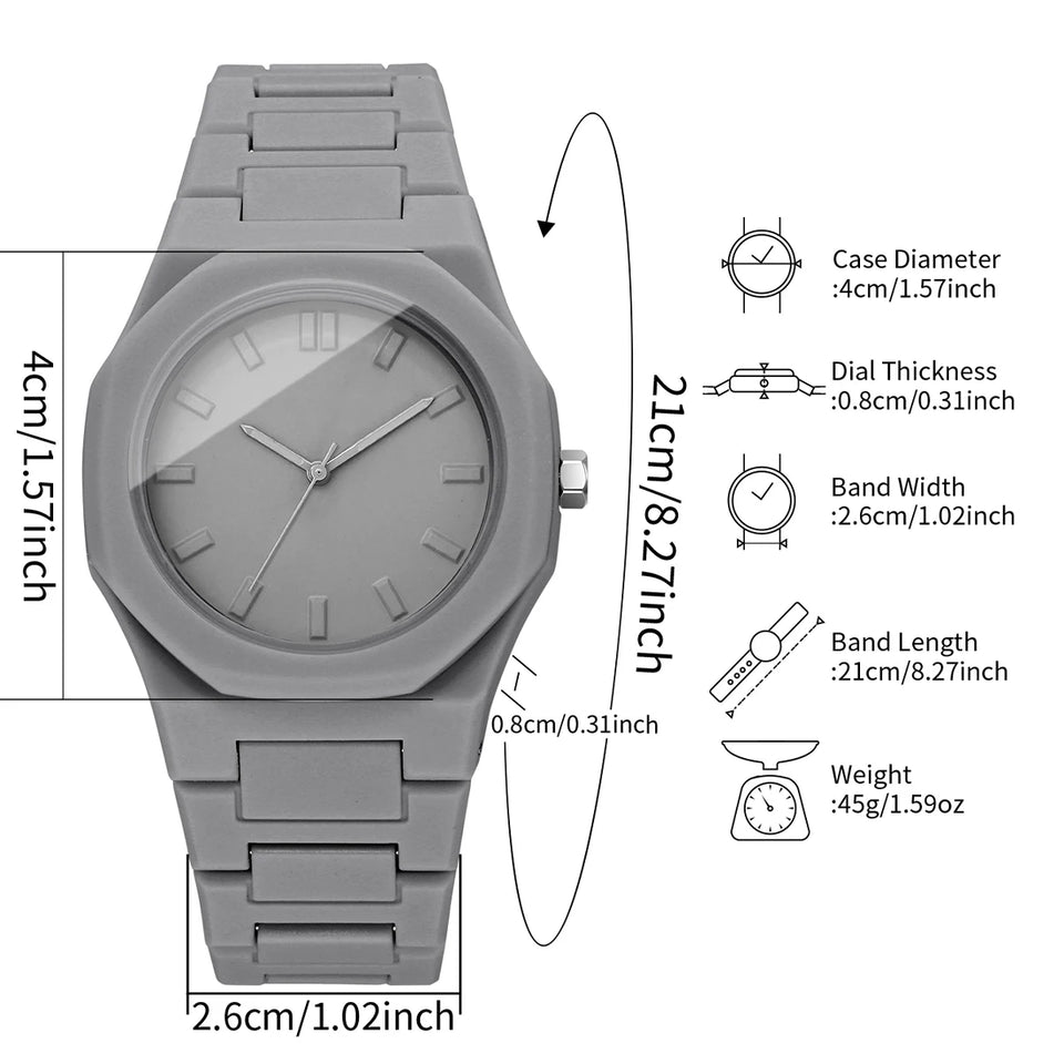 Casual Plastic Strap Women Quartz Wristwatch Fashion Simple Dial Quartz Watches For Ladies Clock Reloj Mujer (Without Box)
