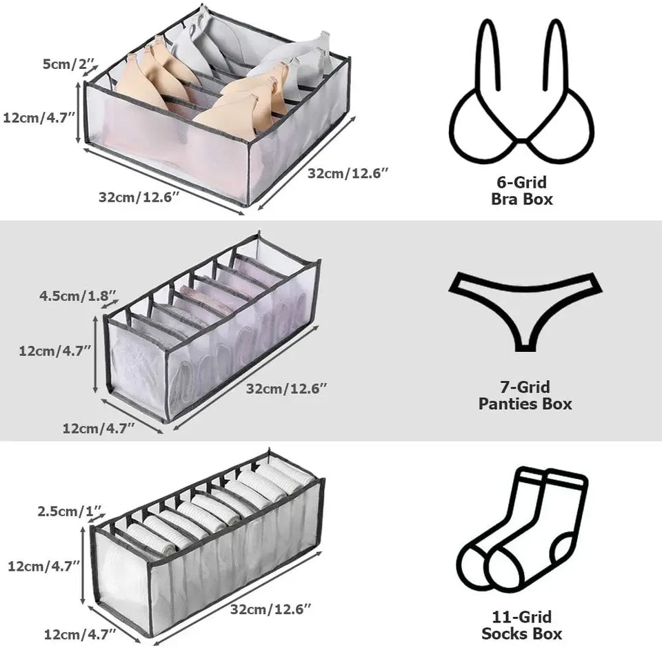 Closet Organizer For Underwear Socks Home Cabinet Divider Storage Box Storage Organizer for clothes Foldable Drawer Organizer