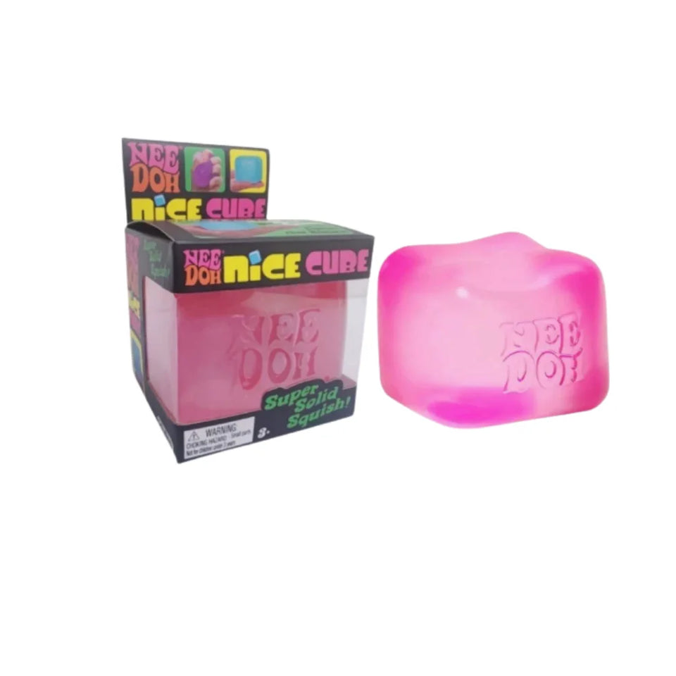 Cute NeeDOH Squishy Cube Fidget Toy, Effective Stress Relief Gadget for Children and Adults