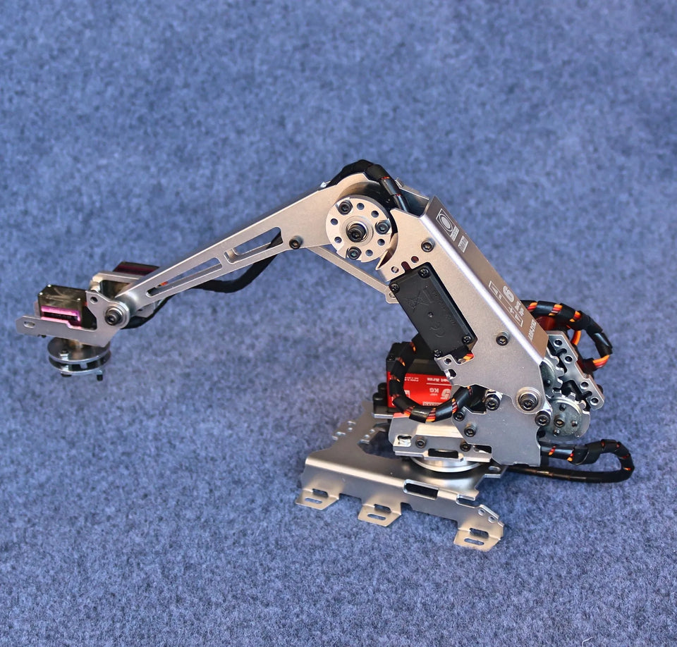 New 6 Dof Robotic Arm Manipulator Industrial Robot Model with MG996R Servos for Arduino Robot Arm DIY Kit Suction Cup STEM Toys