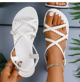 Women's Sandals Sexy Summer Shoes For Woman Summer Sandals 2025 New Flat Sandals Chaussures Femme Beach Shoes Female Footwear