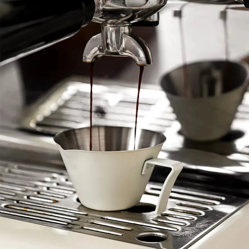 Espresso Extraction Cup 304 Stainless Steel with Scale Thickened Exquisite Ounce Coffee Cup Home Kitchen Cafe Accessories