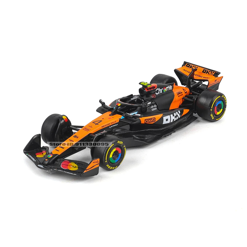 Bburago 1:64 McLaren F1 2025 MCL39 #4 Lando Norris #81 Oscar Piastri car model series children's Christmas boy gift toys