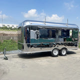 Customized Fast Food Truck Stainless Steel Trailer Full Kitchen Setup for Snacks Hotdogs Candies Chips Ice Cream Business