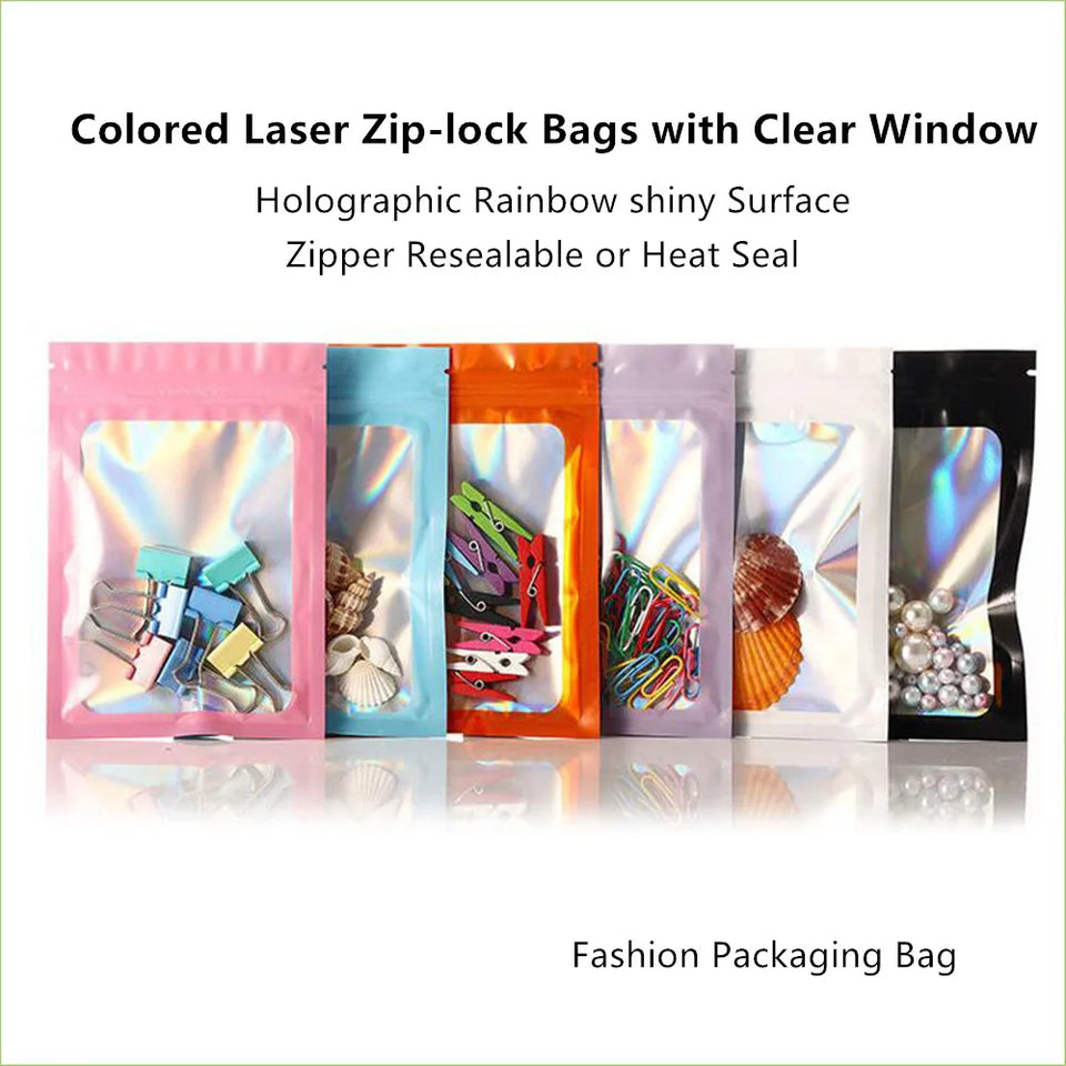 100pcs Silver Dumb Aluminum Foil Bags Heat Seal - Top Open Mylar Foil Bag Matte Surface Plastic Food Package Spices/Sauce Pouch