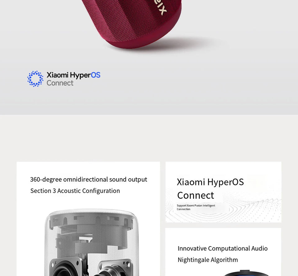 Xiaomi Mijia Smart Bluetooth Mini Wireless HD Quality Portable Speaker Column  Bluetooth 5.3 Sound Box