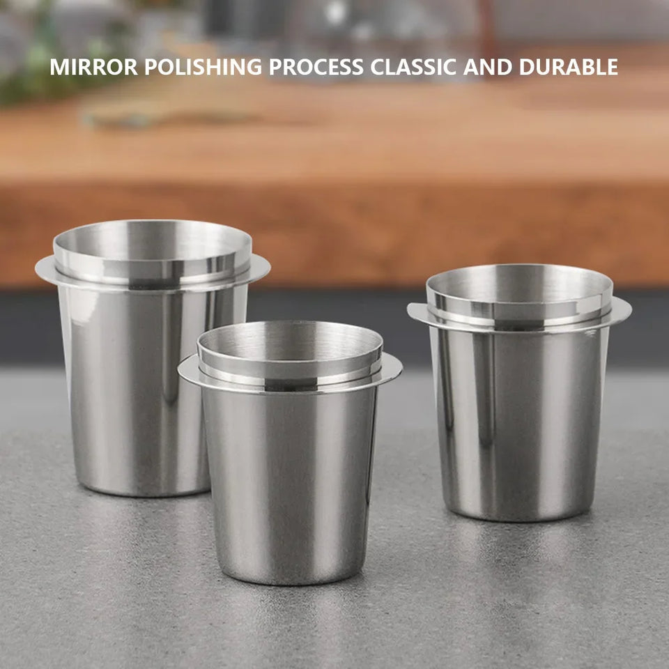 Coffee Dosing Cup 51/54/58mm Coffee Bean Measuring Cups Stainless Steel Replacement Cafe Barista Tool for Espresso Machine