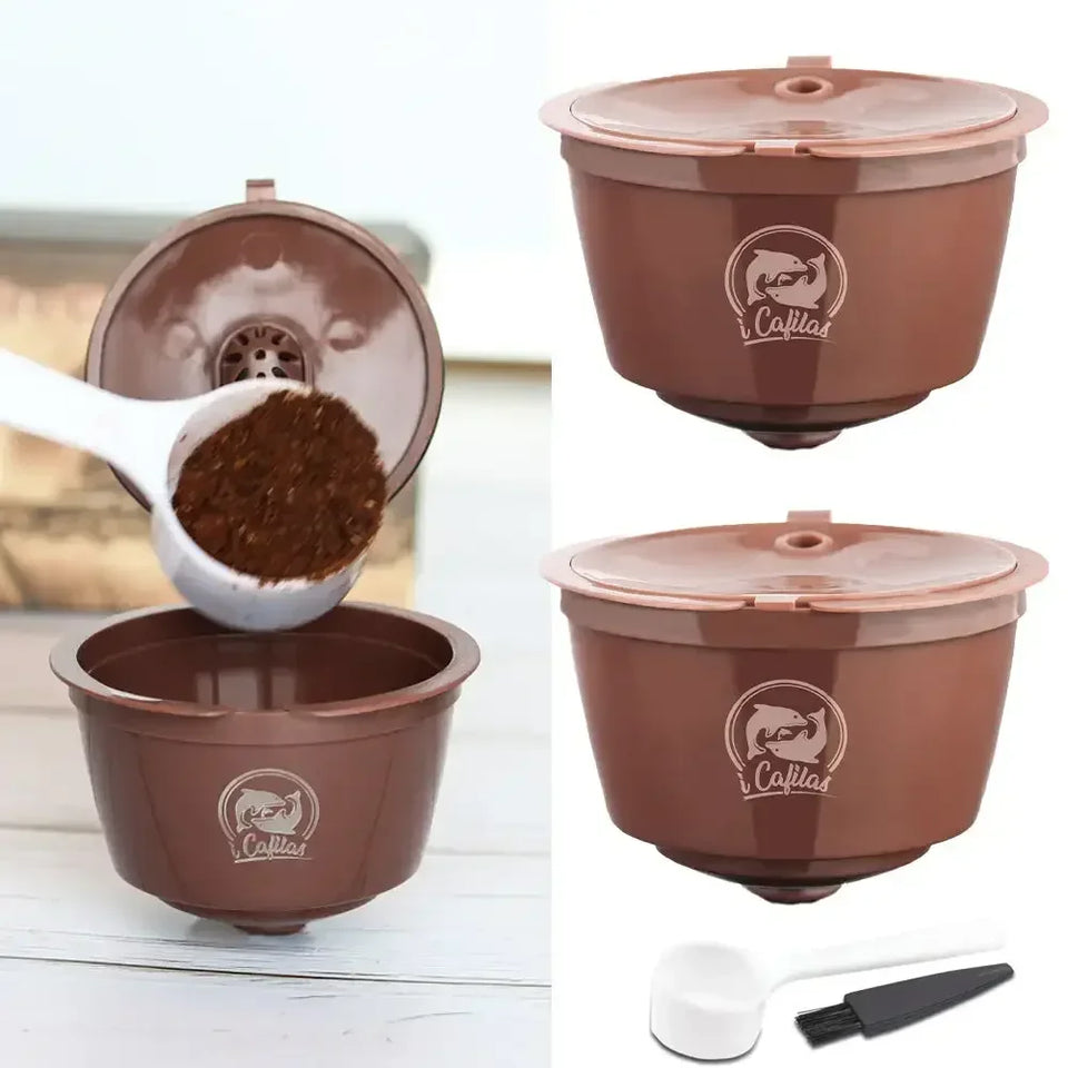 5.4*3.5CM Food Grade PP Reusable Coffee Capsule Pods For Dolce Gusto Refillable Filters Crema Espresso Capsules Cup Kitchen Tool