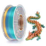 KINGROON Rainbow Silk PLA Filament 1.75mm 1KG Multicolor Gradient 3D Printer Materials Color Change Smooth Silky PLA Plastic New