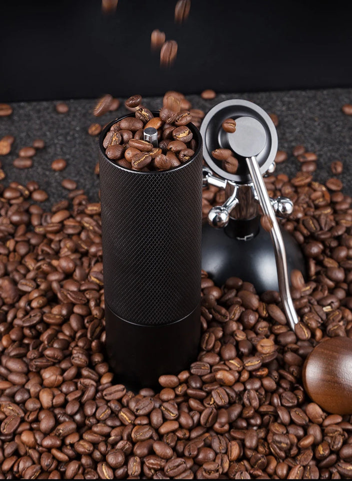 Manual Coffee Grinder Stainless Steel Conical Burr Adjustable Setting High Quality Portable Hand Grinder