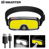 COB LED Super Bright Headlamp Rechargeable 180° Head Lamp Flashlight Outdoor Waterproof Running Fishing Camping Hiking Headlight
