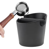 Serviceable Shock Absorption Coffee Knock Box with Espresso Cleaning Brush, Removable Knock Bar Espresso Dump Bin